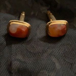 VTG Correct gold filled agate look cuff links